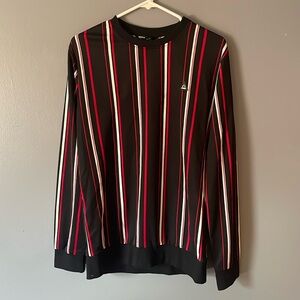 Red and White Striped Crewneck